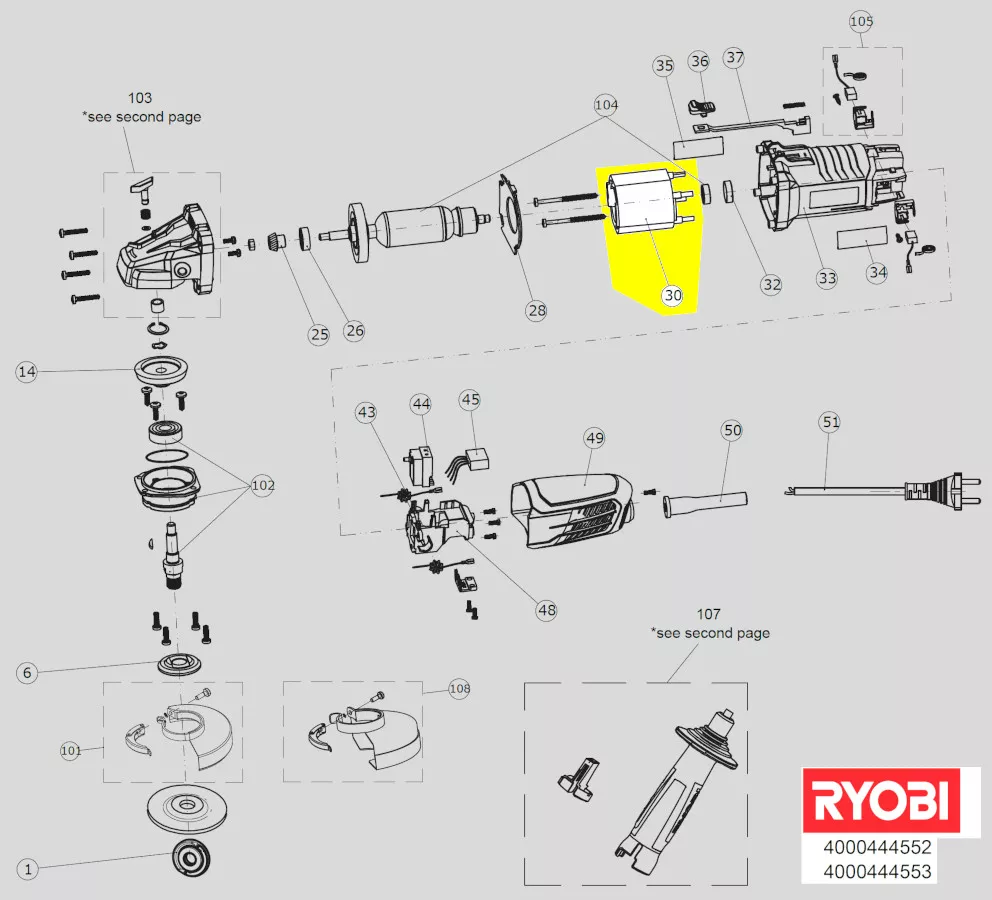 stator réf. 5131033642 Ryobi